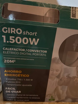Calefactor Rointe GIRO 1.500W con humidificador