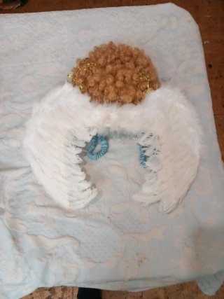 Peluca, Corona y Alas de Ángel