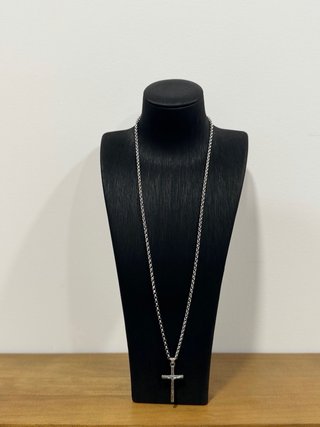 Collar con Colgante de Cruz - Plata 925