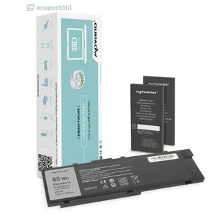 Movano Batería para Dell Precision 15 7510, 17 7710 / 11.4V 7000 mAh