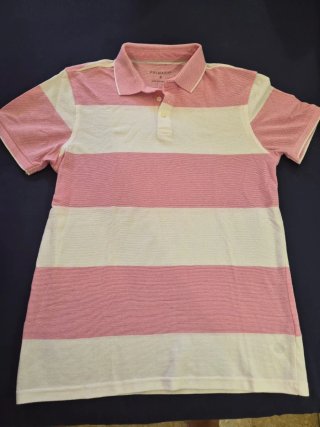 Polo Primark Rayas Rosa y Blanco Talla S