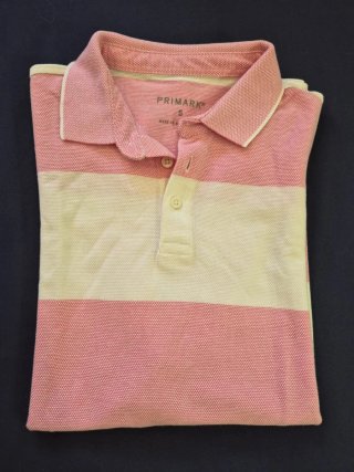 Polo Primark Rayas Rosa y Blanco Talla S