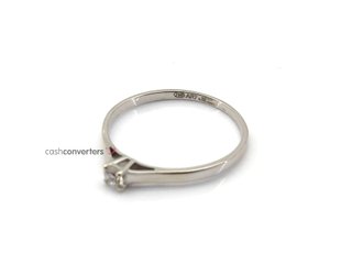 sortija oro 18k con piedra con diamante