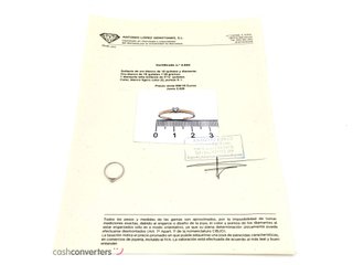 sortija oro 18k con piedra con diamante