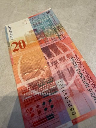Billete 20 Francos Suizos en perfecto estado