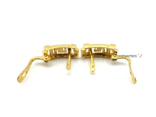pendientes oro 18k con piedra con circonita