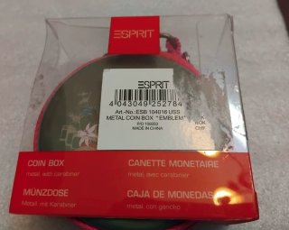 Porta moedas Esprit verde e rosa