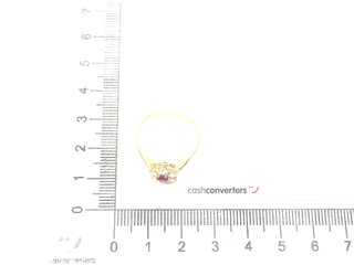 anillo oro 18k con piedra con circonita