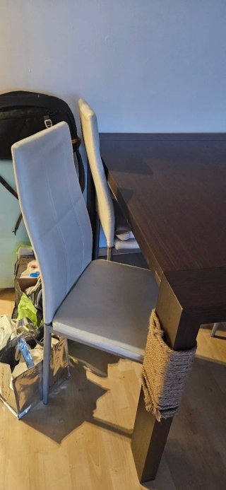 Mesa de comedor extensible madera con 4 sillas