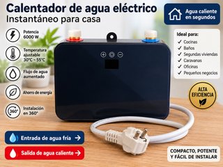 Calentador Agua Eléctrico Instantáneo Nuevo