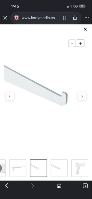 Cartelas Estantería Blanca 25cm (Pack 6)