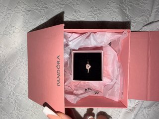 Anillo Pandora Rosa y Dorado