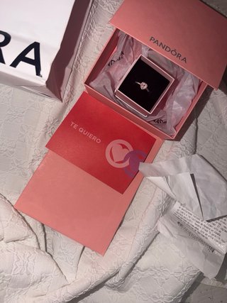 Anillo Pandora Rosa y Dorado
