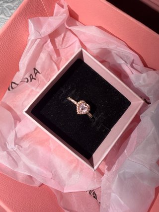 Anillo Pandora Rosa y Dorado
