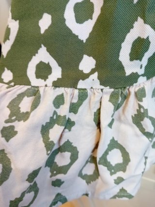 Blusa Natura Talla XXL Verde y Blanco