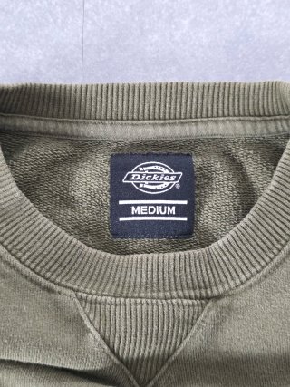 Dickies Felpa Crewneck Verde Oliva Logo Vintage M
