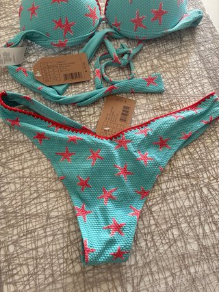 Costume Calzedonia stelle rosse e turchese