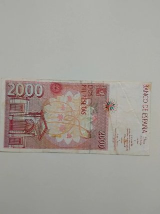 Billete 2000 pesetas España 1992 (2)