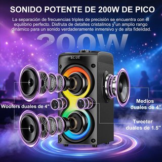 Altavoz Bluetooth con Luces LED