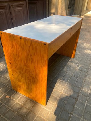 Escritorio vintage madera y formica 80's