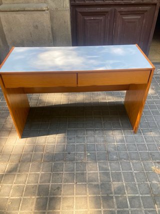 Escritorio vintage madera y formica 80's