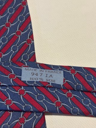 Corbata Hermes Azul y Roja