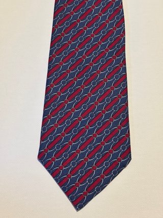 Corbata Hermes Azul y Roja