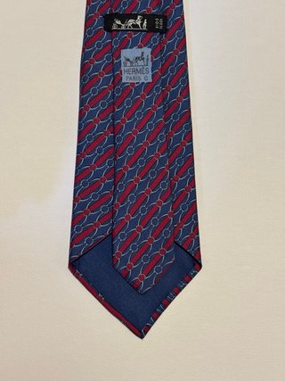 Corbata Hermes Azul y Roja