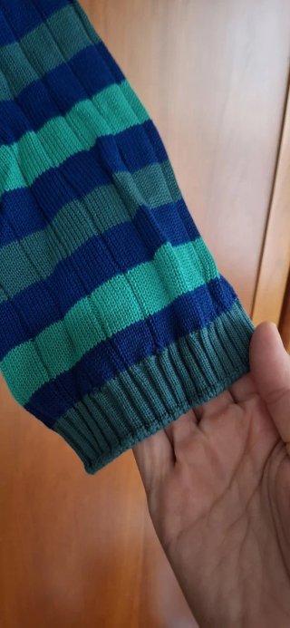 Polo Benetton unisex rayas azul y Vlverde