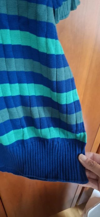 Polo Benetton unisex rayas azul y Vlverde
