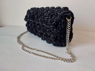Bolso fiesta crochet negro nuevo