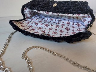 Bolso fiesta crochet negro nuevo