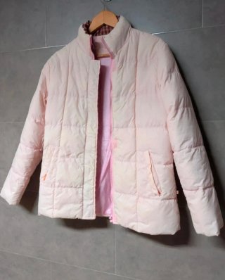 Chaqueta plumón rosa