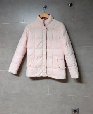 Chaqueta plumón rosa