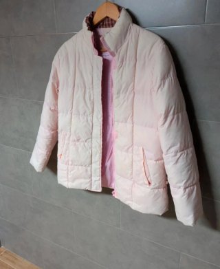 Chaqueta plumón rosa