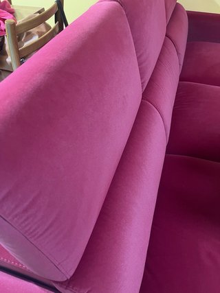 Divano angolare tessuto bordeaux