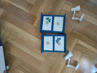 Cama Nancy completa y con 2 mesillas y lamparitas