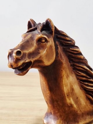 Reposapipas Vintage Cabeza Caballo Años 60