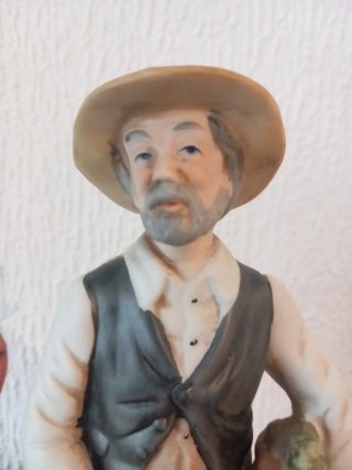 Figuras porcelana vintage ancianos pareja