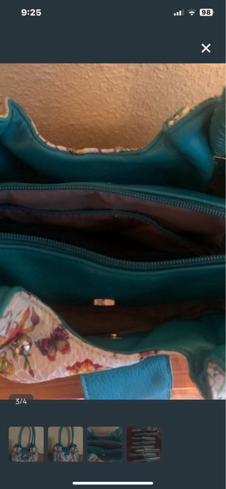 Bolso de vestir floral con asa trenzada