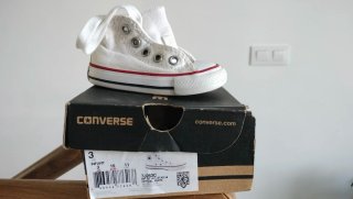 Converse All Star Hi Infantil Blanco Talla 3