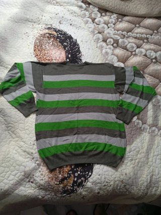 Maglione Ralph Lauren L righe grigio/verde