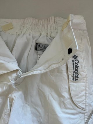 Pantalones de esquí Columbia unisex blancos