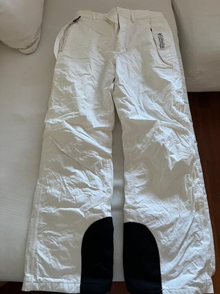 Pantalones de esquí Columbia unisex blancos