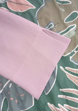 Camisa Blusa Vintage Lila Manga Francesa Talla XS