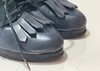 Zapatos Bimba y Lola Azul Plomo Tacón Oxford