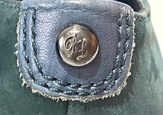 Zapatos Bimba y Lola Azul Plomo Tacón Oxford