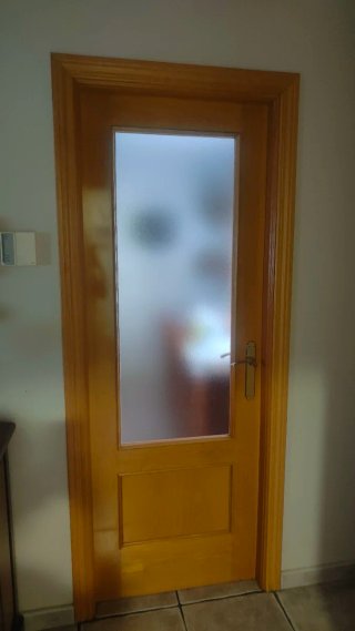 Puertas de madera con cristal