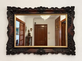 Espejo Antiguo Madera Tallada Barroco