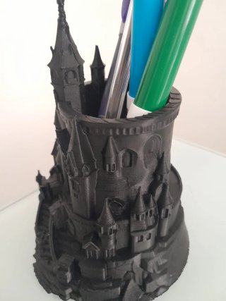 Portapenne Castello Stile Hogwarts Nero
